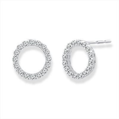 Diamond Fashion Earrings with 0.20ct Diamonds in 9K White Gold