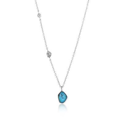 Ania Haie Turquoise Pendant Necklace - Silver