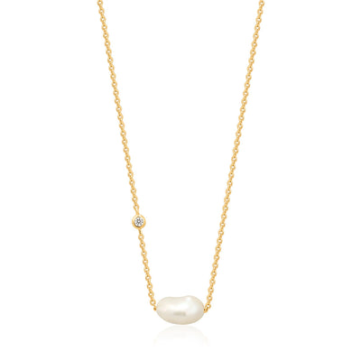 Ania Haie Pearl Necklace Gold