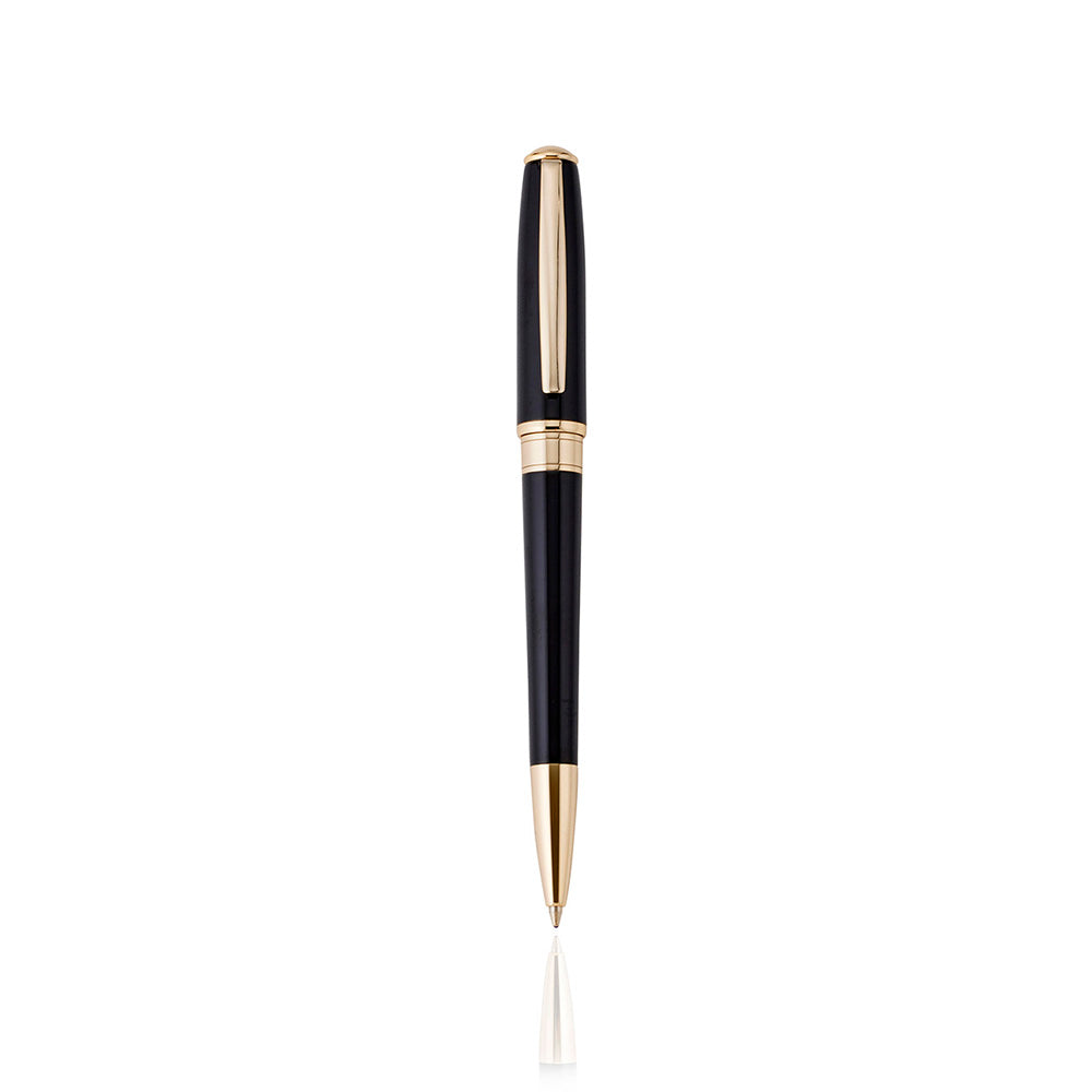 Black Lacquer/14k Gold plated Ballpoint Pen