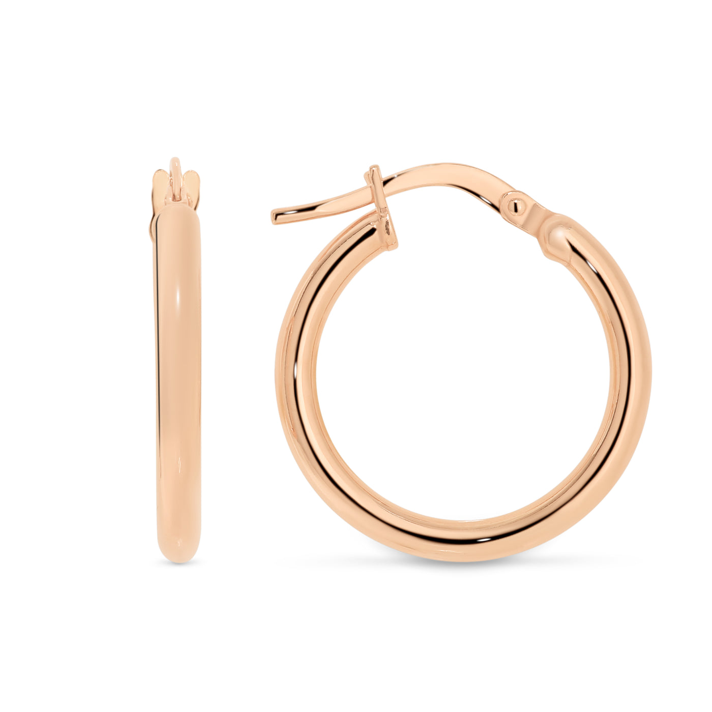 9k Rose Gold and Silver Bonded Earrings